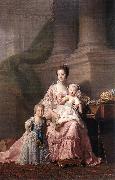 RAMSAY, Allan Queen Charlotte with her Two Children dy china oil painting reproduction